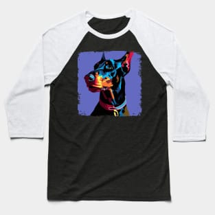 Doberman Pinscher Pop Art - Dog Lover Gifts Baseball T-Shirt